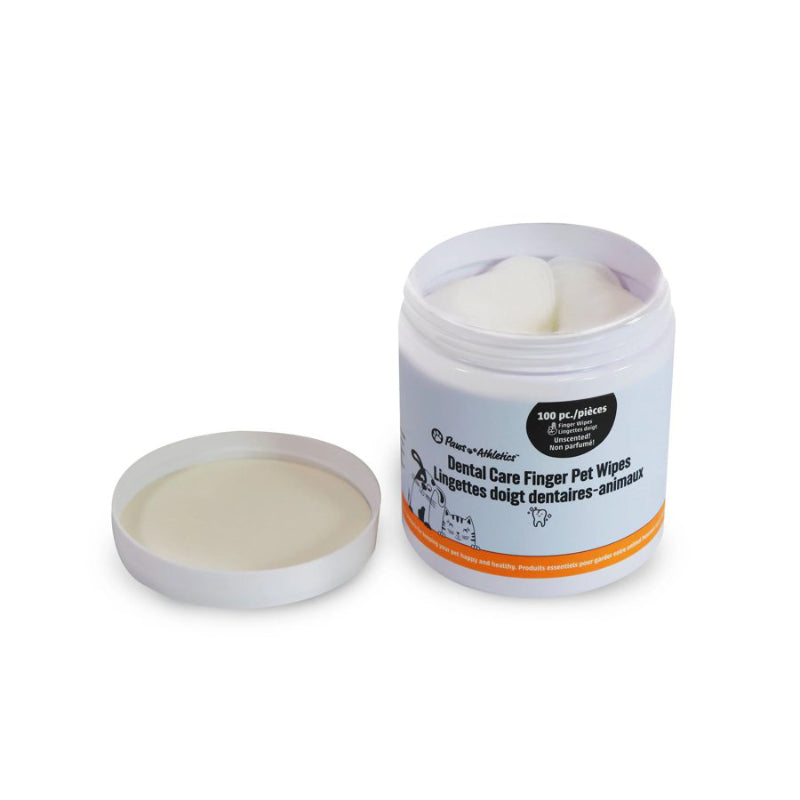 PawsAthletics Teeth Finger Cleansing Wipes for Cats and Dogs - 100's