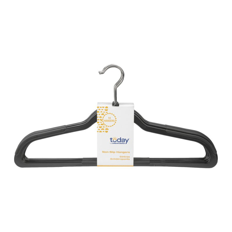 Today by London Drugs Non-Slip Hangers - 10 pack / 45x23cm