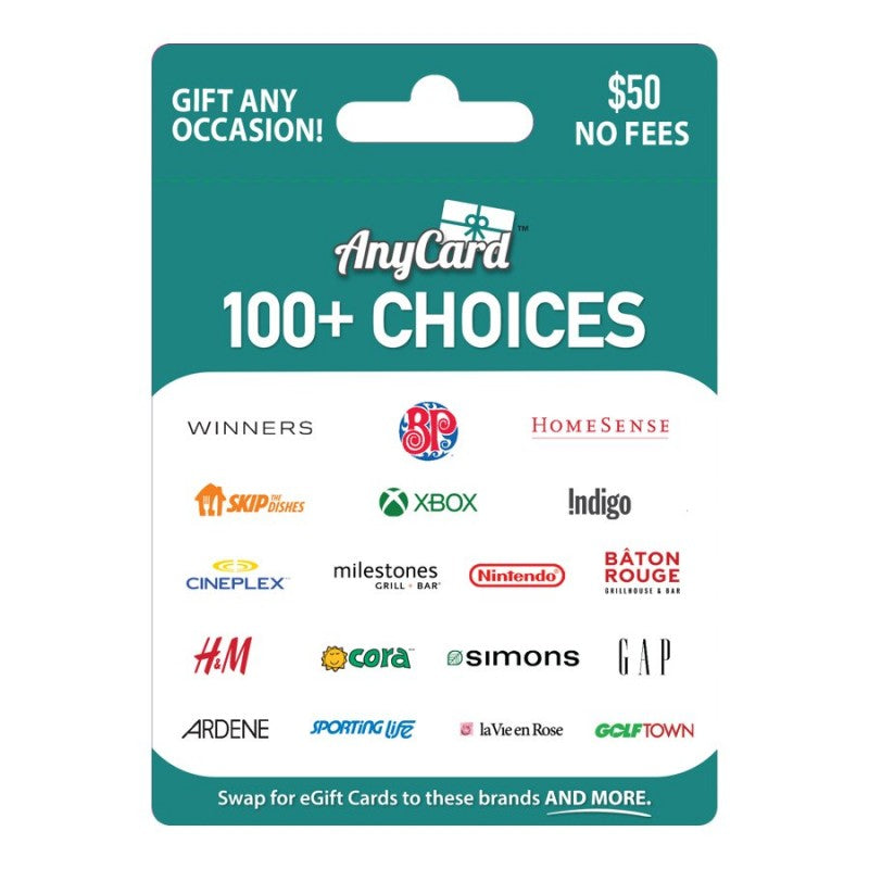 AnyCard Gift Card - $50