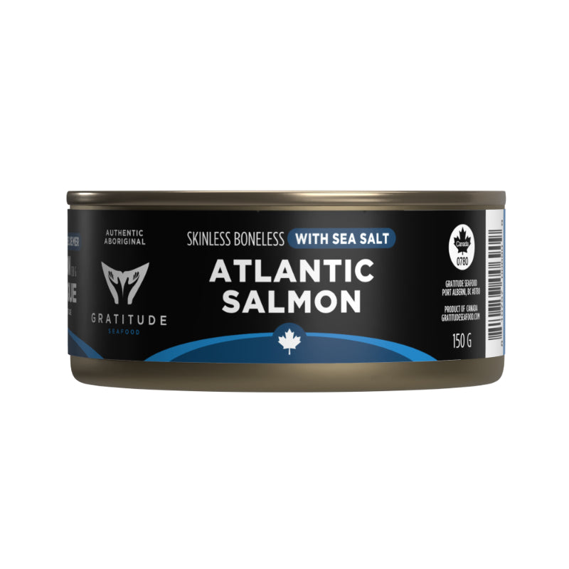 Gratitude Seafood Canadian Atlantic Salmon Canned Fish - Sea Salt - 150g