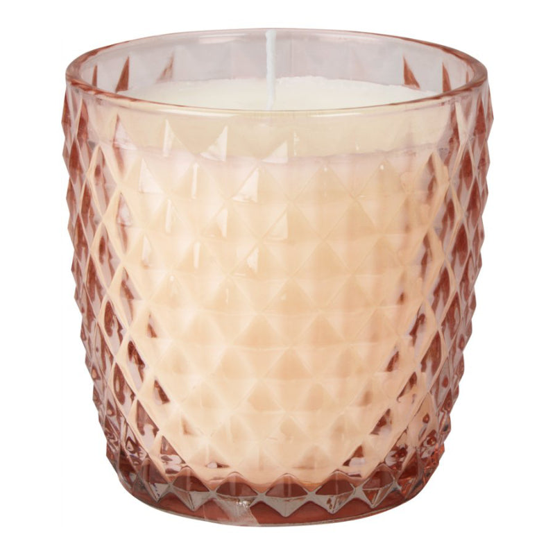 Collection by London Drugs Candle Glass - Texture Jar - Rose / Sandalwood