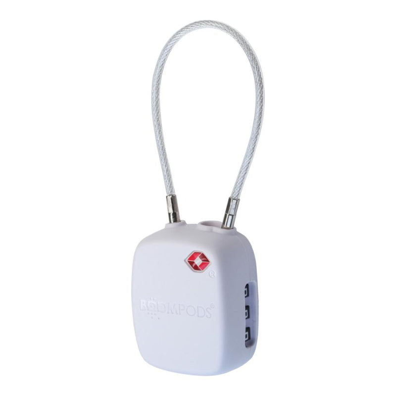 Boompods Tracker Lock for Luggage - White