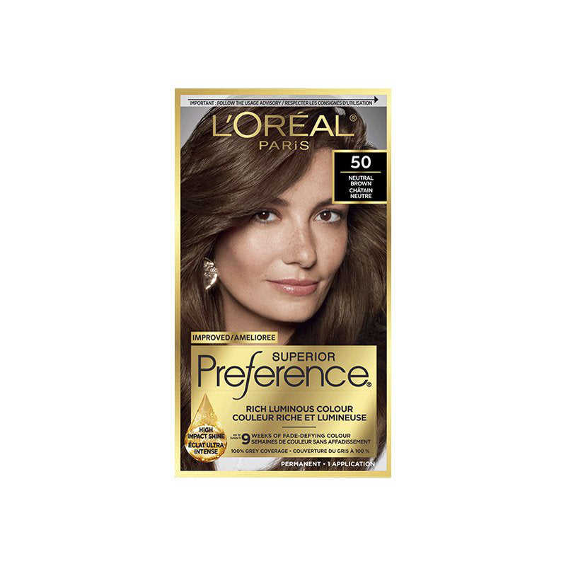 L'Oreal Paris Superior Preference Permanent Hair Dye - Neutral Brown (50)