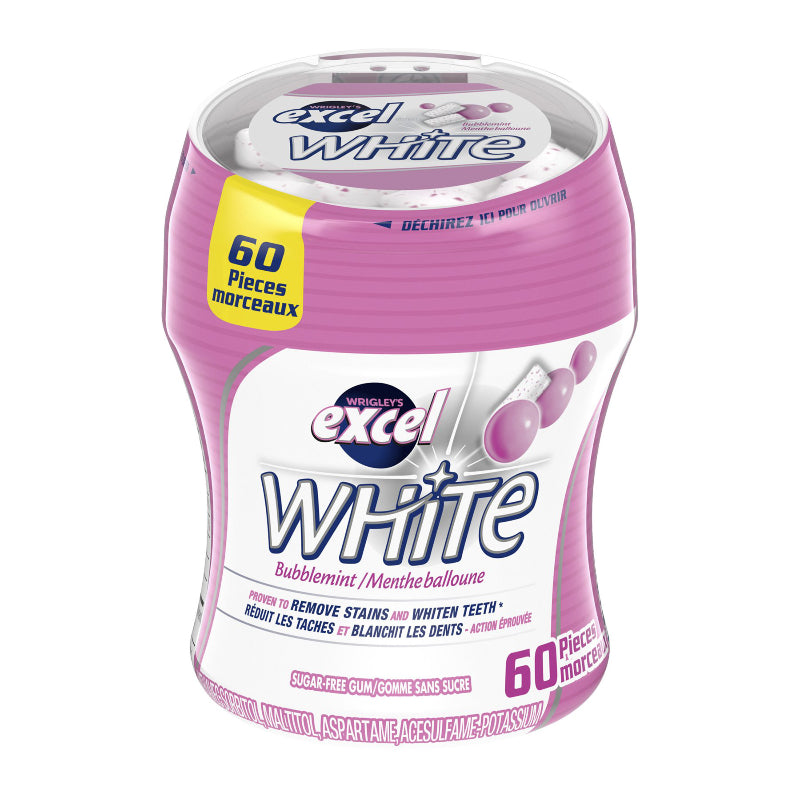 Excel White Bubblemint Chewing Gum - 60's