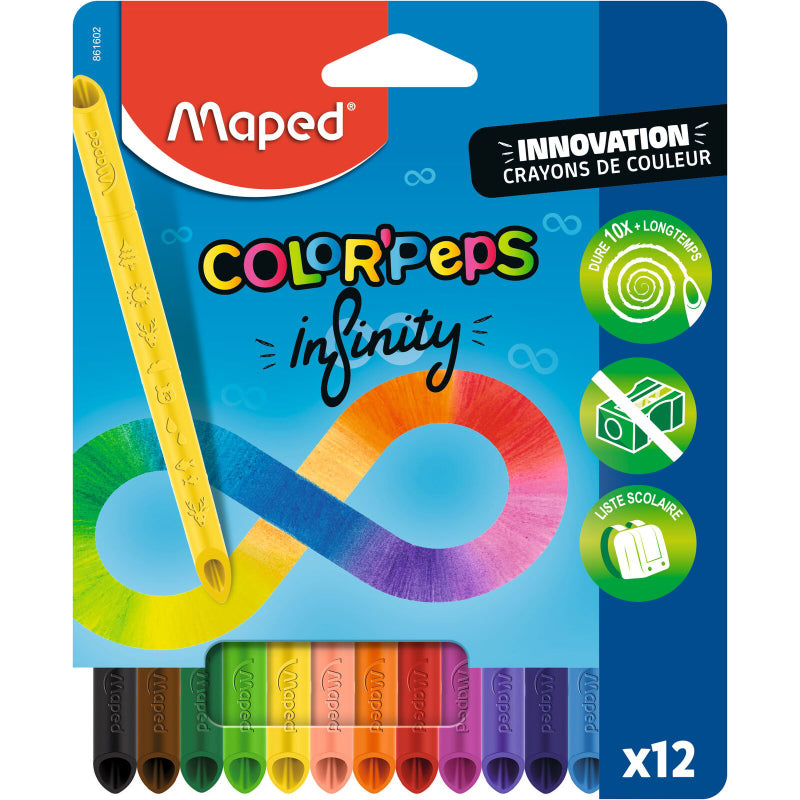 Maped Color Peps Infinity Crayons - 12s