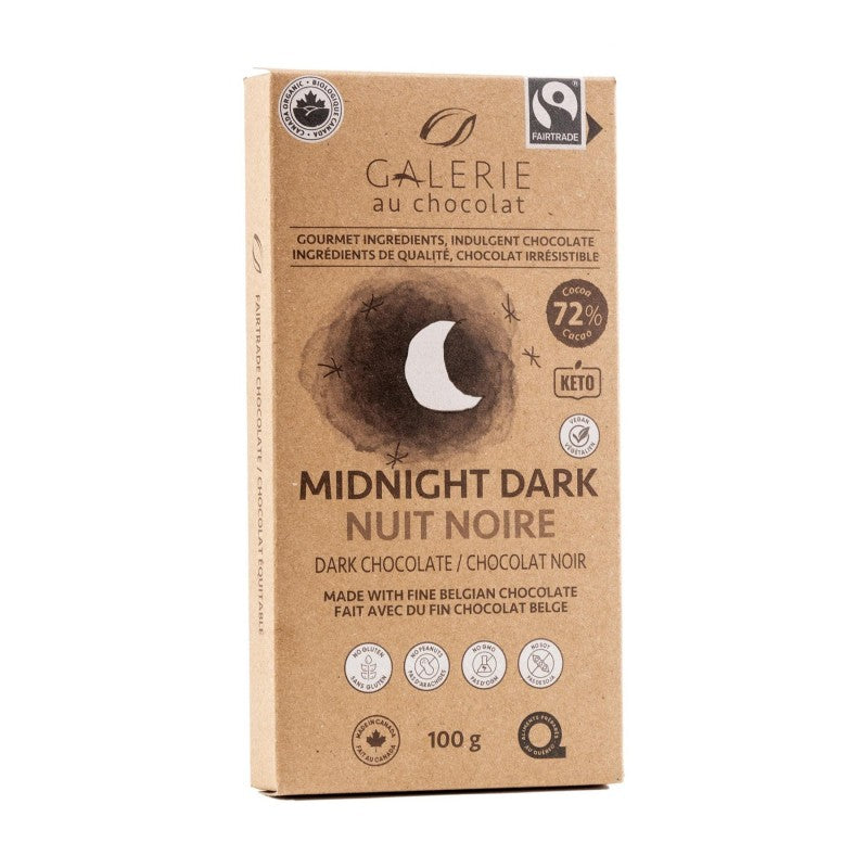 Galerie au Chocolat Dark Chocolate Bar - Midnight Dark - 100g