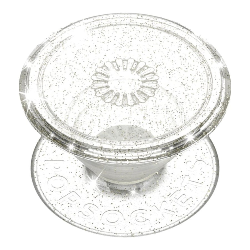 PopSockets PopTop Finger Grip / Kickstand for Cellular Phone - Clear Glitter