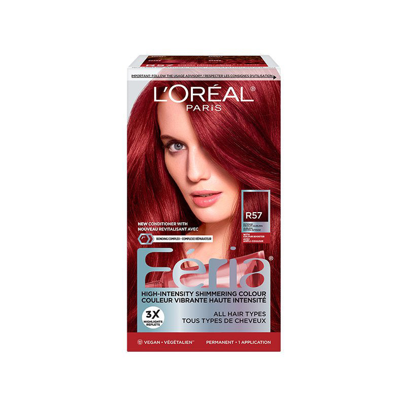 L'Oreal Paris Feria Permanent Hair Color - Intense Medium Auburn (R57)