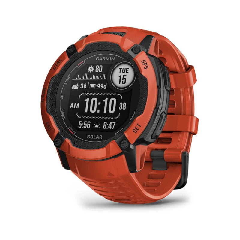 Garmin Instinct 2X Solar Smartwatch - 50mm - Flame Red - 010-02805-11