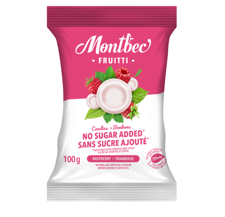 Montbec Fruitti No Sugar Added Candies - Raspberry - 100g