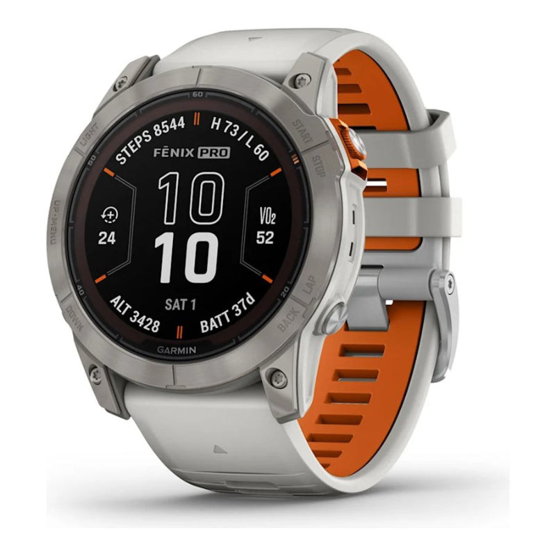 Garmin f?nix 7X Pro Sapphire Solar Edition - 51mm - Titanium with Fog Gray - 010-02778-14