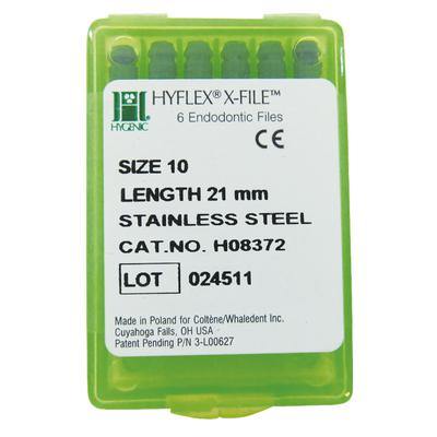 Hygenic® Hyflex® X-File® Stainless Steel – 21 mm, 6/Pkg