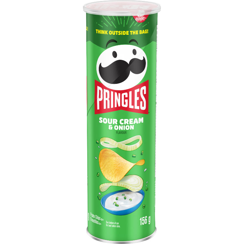 Pringles Potato Chips - Sour Cream & Onion - 156g