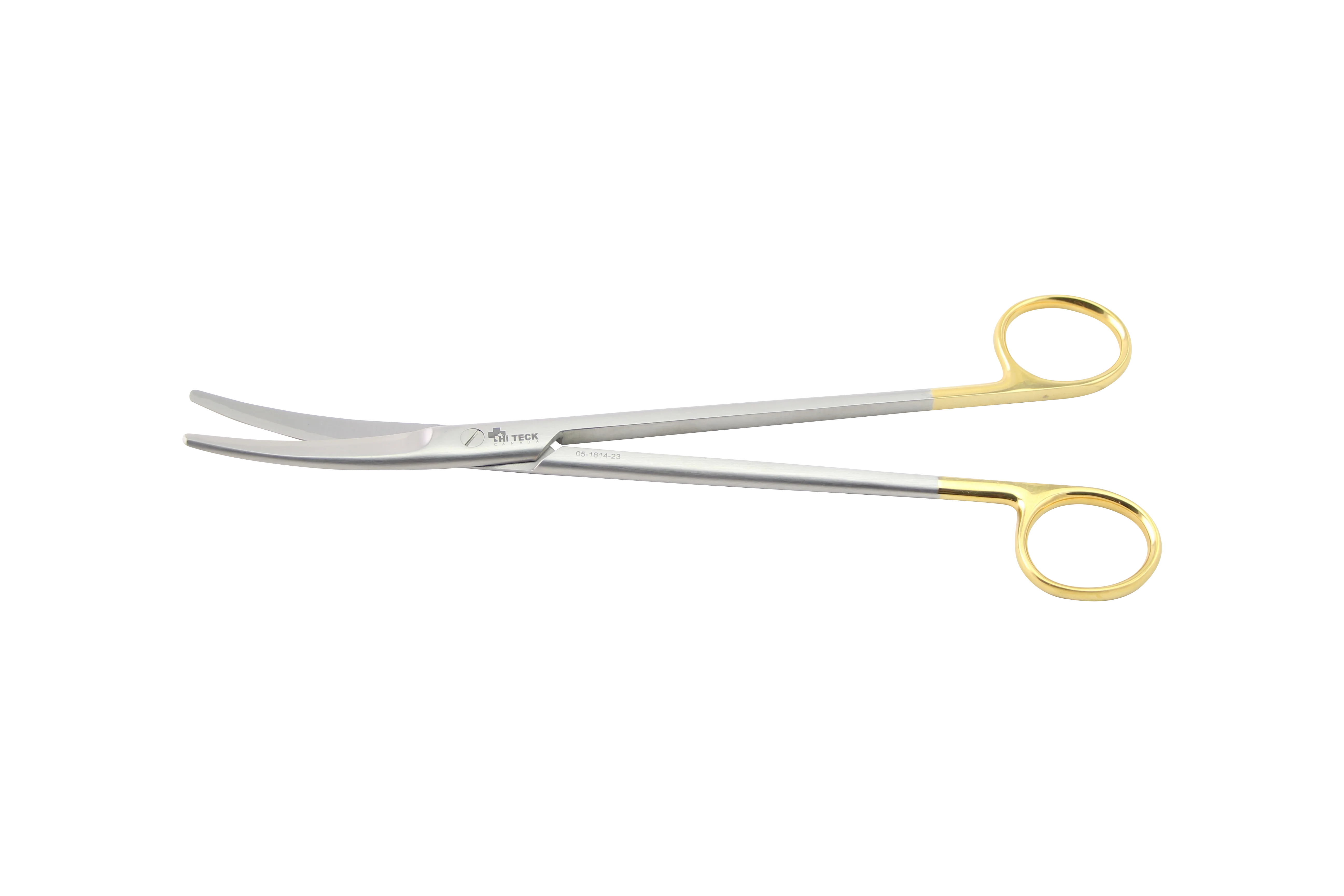 HiTeck Mayo Scissor, Curved, Beveled Blades, Tungsten Carbide, 23CM