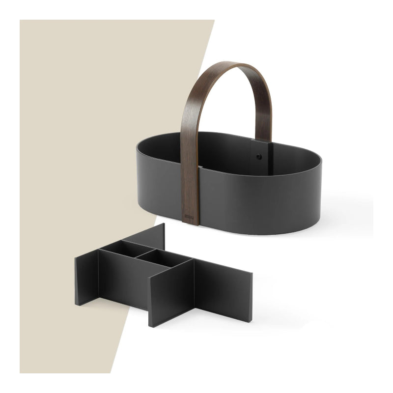 Umbra Bellwood Storage Caddy - Black-Walnut