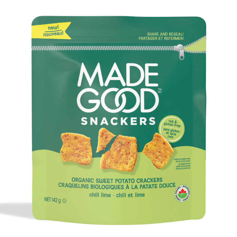 MadeGood Snackers Organic Sweet Potato Crackers - Chili Lime - 142g