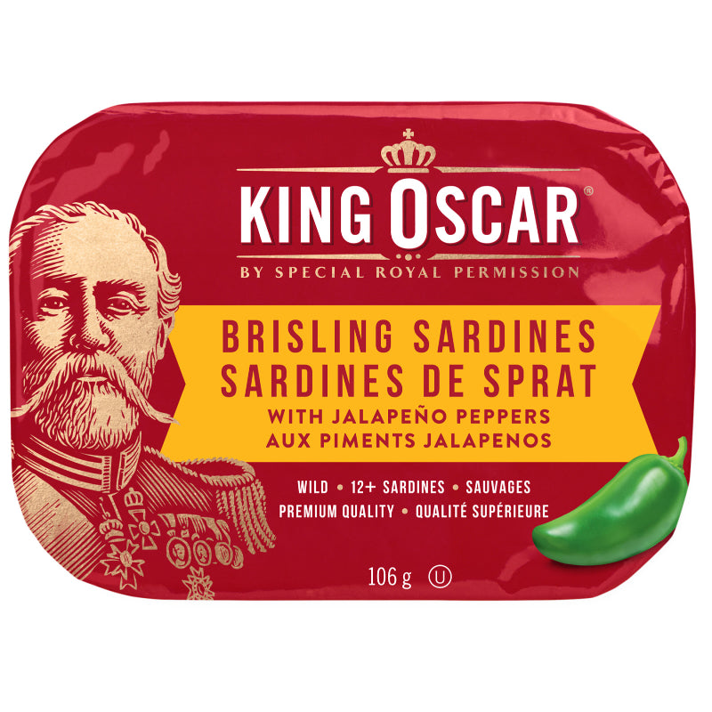 King Oscar Brisling Sardines - Jalapeno Peppers - 106g