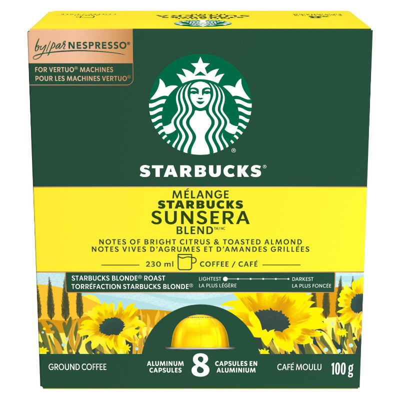 Starbucks Nespresso Vertuo Capsules - Sunsera Blend - 8's