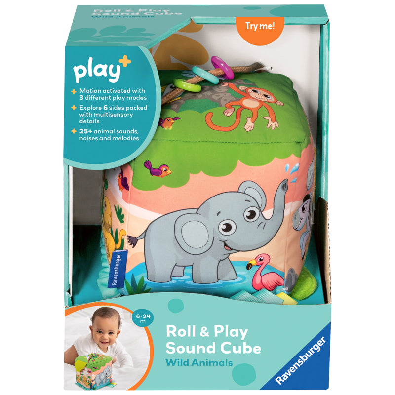 Ravensburger Play+ Roll & Play Sound Cube with Wild Animals