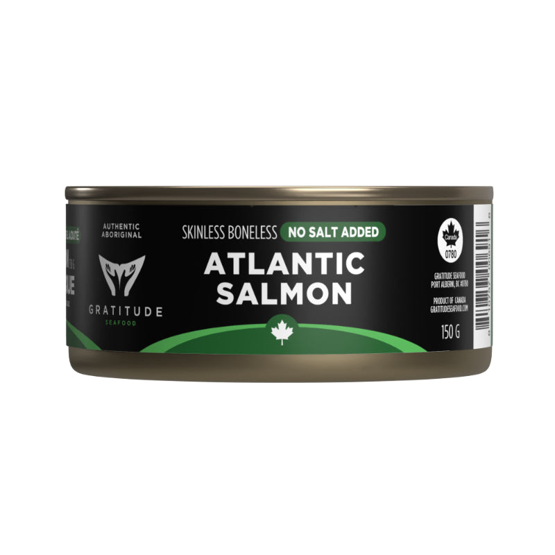 Gratitude Seafood Canadian Atlantic Salmon Canned Fish - No Salt - 150g