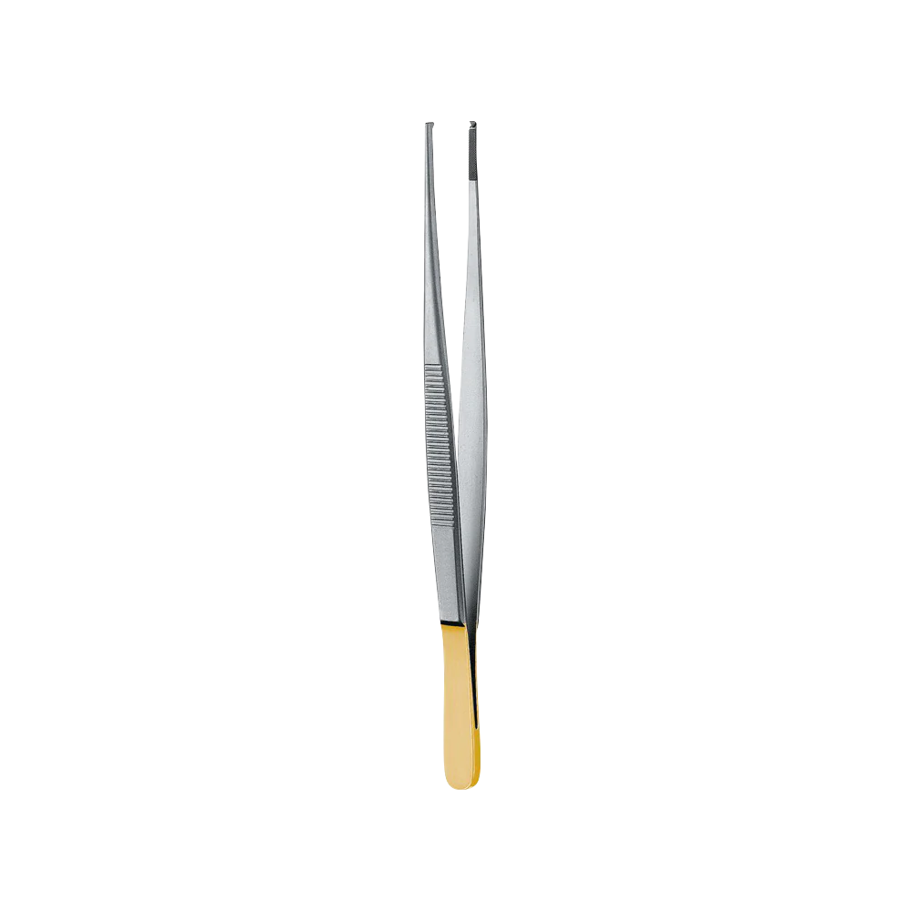 Standard Tissue Forcep 1x2, Serrated, Tungsten Carbide, 14.5CM