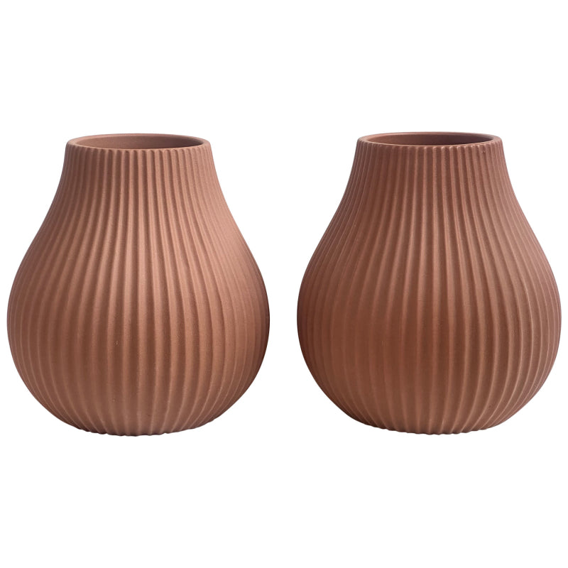 Collection by London Drugs Ceramic Vase Squid - Matte Terracotta - D22 x H24cm