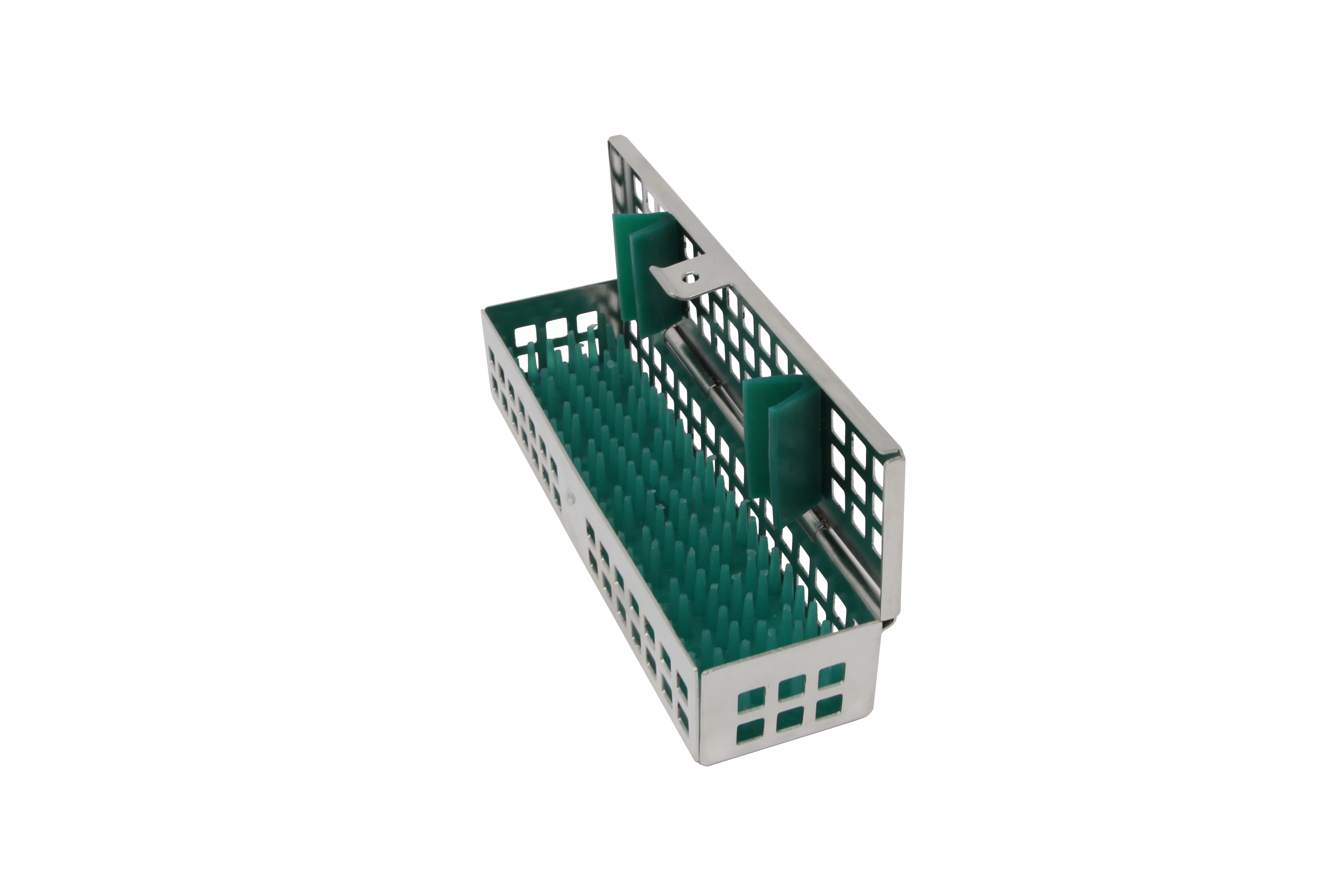 Sterilization Cassette for Clamps, Small Parts & Handpieces, With Silicone Mat - 150x40x30, Non Detachable