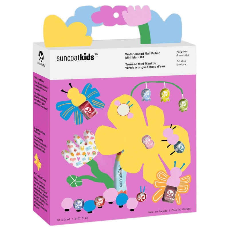 Suncoat Kids Water-Based Nail Polish Mini Mani Kit - 10 piece