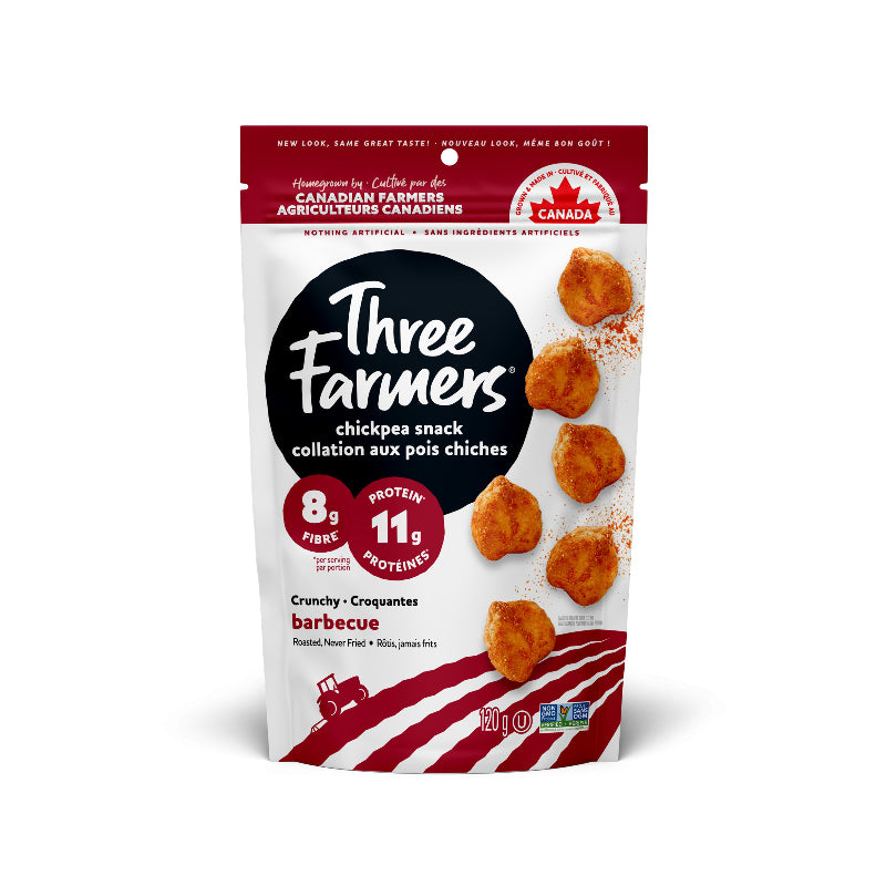 Three Farmers Roasted Chickpeas - Barbecue - 120g