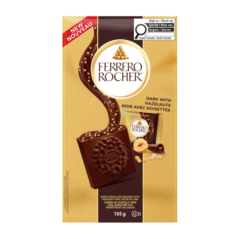 Ferrero Rocher Dark Chocolate Squares - 105g