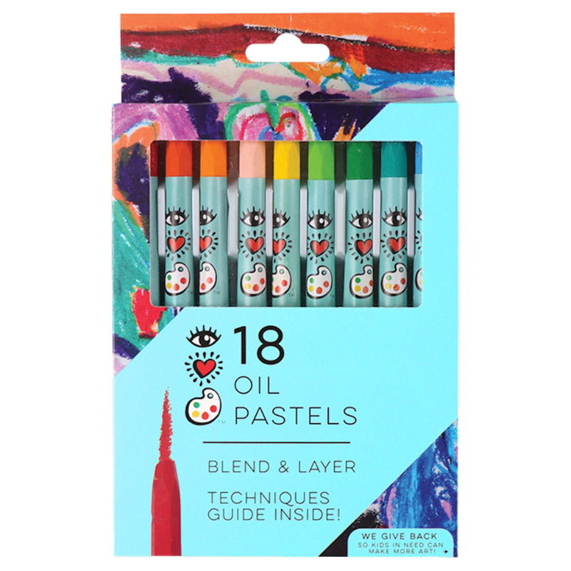 iHeart Blend & Layer Oil Pastels - 18s