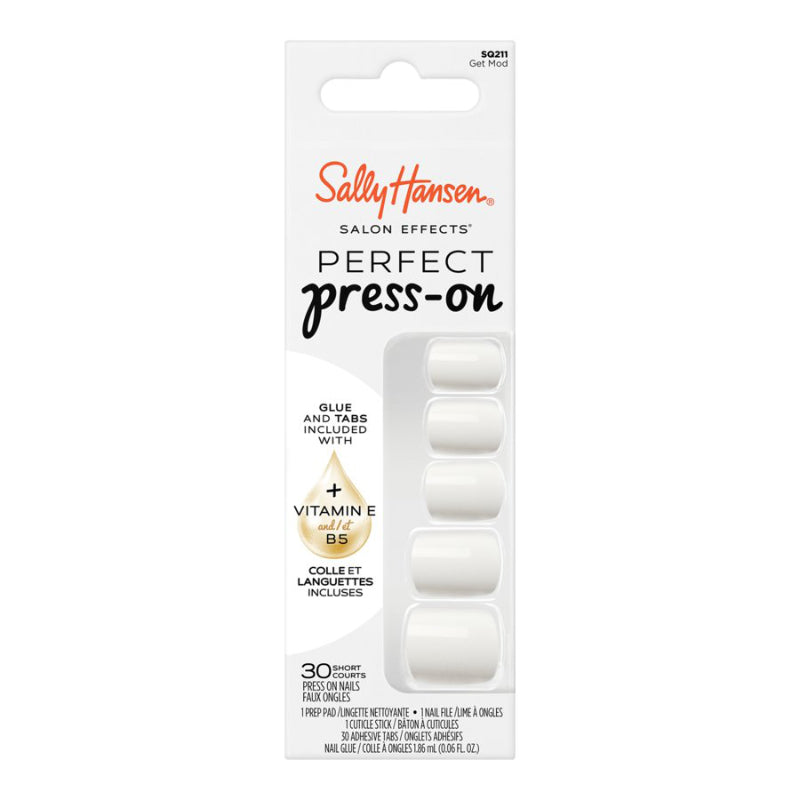 Sally Hansen Salon Effects Perfect Press-on False Nails Kit - Short - Square - Get Mod (SQ211) - 30's
