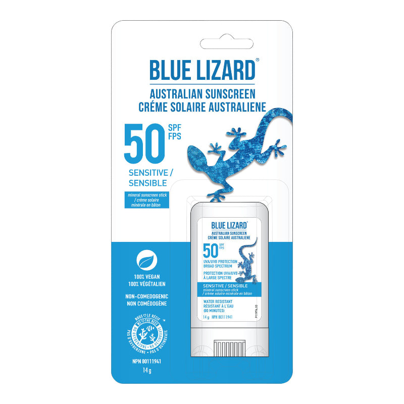 Blue Lizard Australian Mineral Sunscreen Stick - SPF 50 - 14g