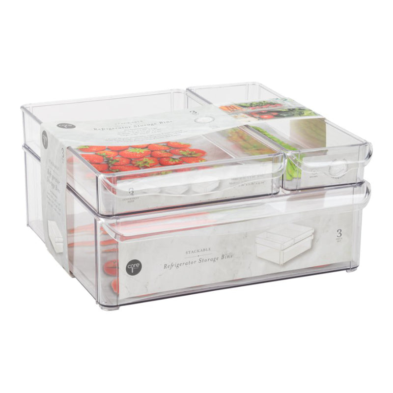 Core Kitchen Bin Set - 3 piece