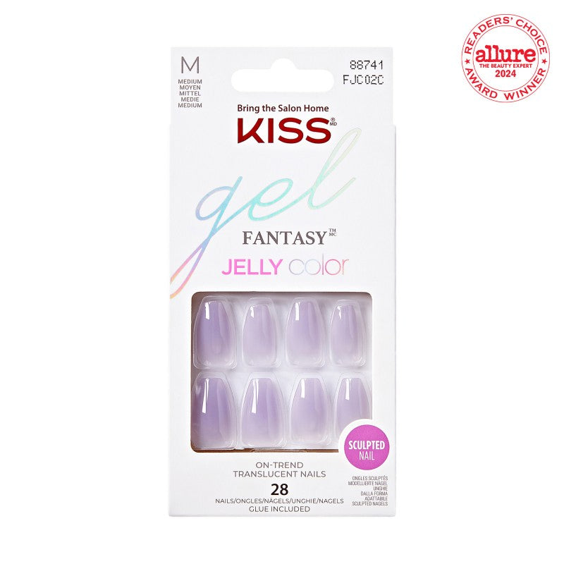 Kiss gel FANTASY Jelly Sculpted Nail Set - Medium - Quince Jelly - 28s