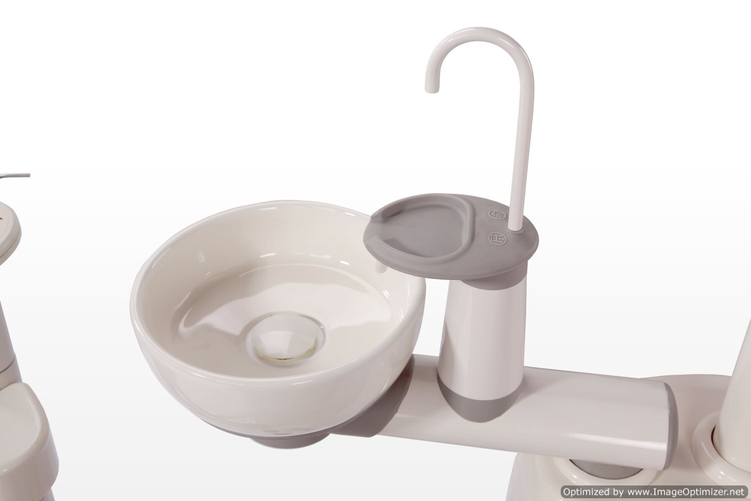 A12 Porcelain Cuspidor and Lower Support Arm- Timed Cup Fill and Bowl Rinse