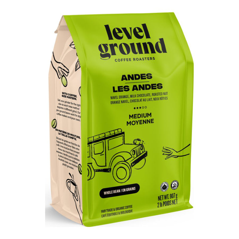 Level Ground Andes Coffee Beans - Medium - 907g
