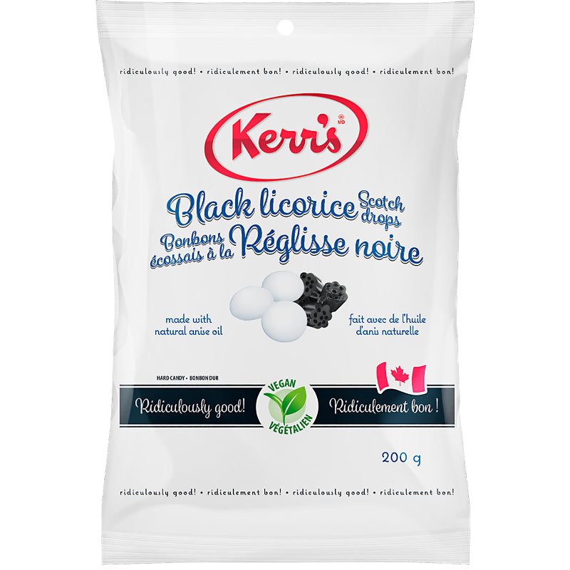 Kerr's Black Licorice Scotch Drops - 200 g
