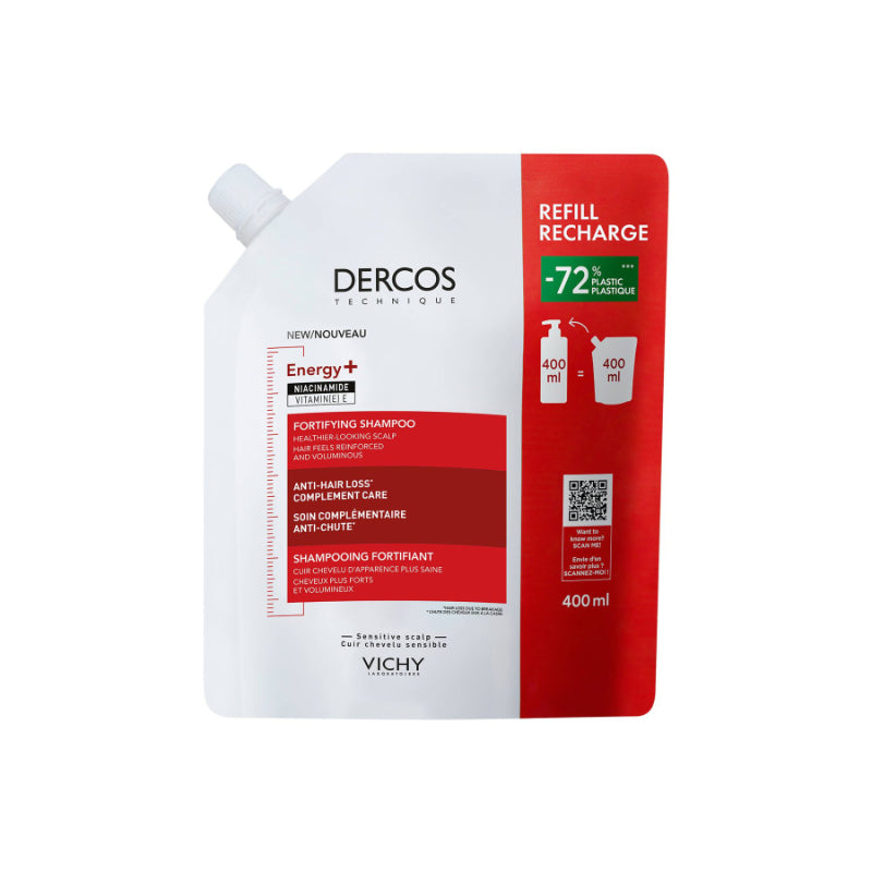 Vichy Dercos Energy + Fortifying Shampoo Refill - 400ml