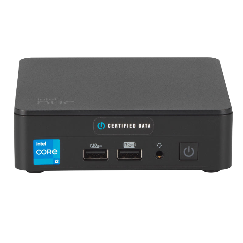 Certified Data NUC i3-1315U Processor Mini PC - NUC131315U - Black