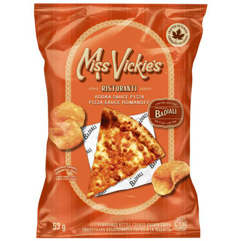 Miss Vickie's Flavoured Kettle Cooked Potato Chips - Vodka Sauce Pizza - 53g