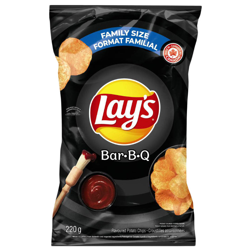 Lay's Bar-B-Q Flavoured Potato Chips - Family Size - 220g