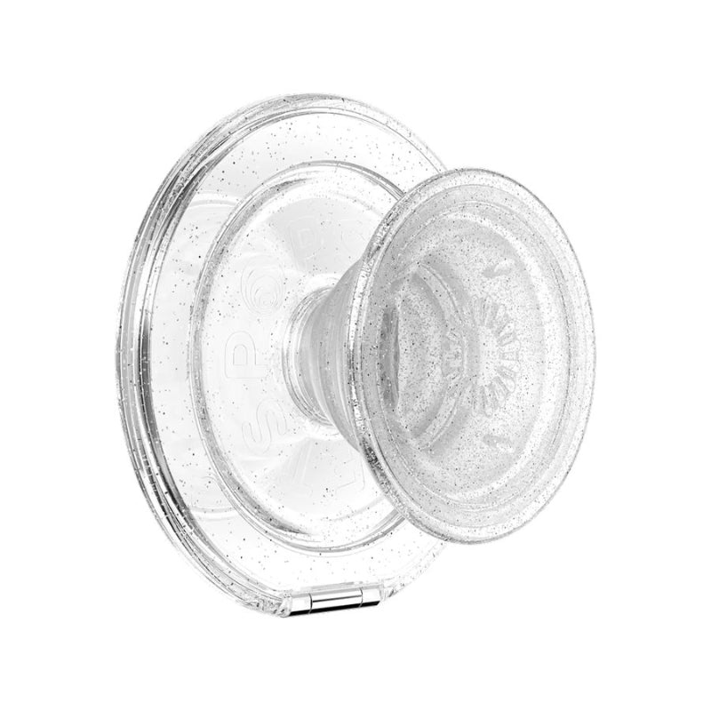 PopSockets Kick-Out Grip & Stand Finger Grip / Kickstand for Cellular Phone - Clear Glitter