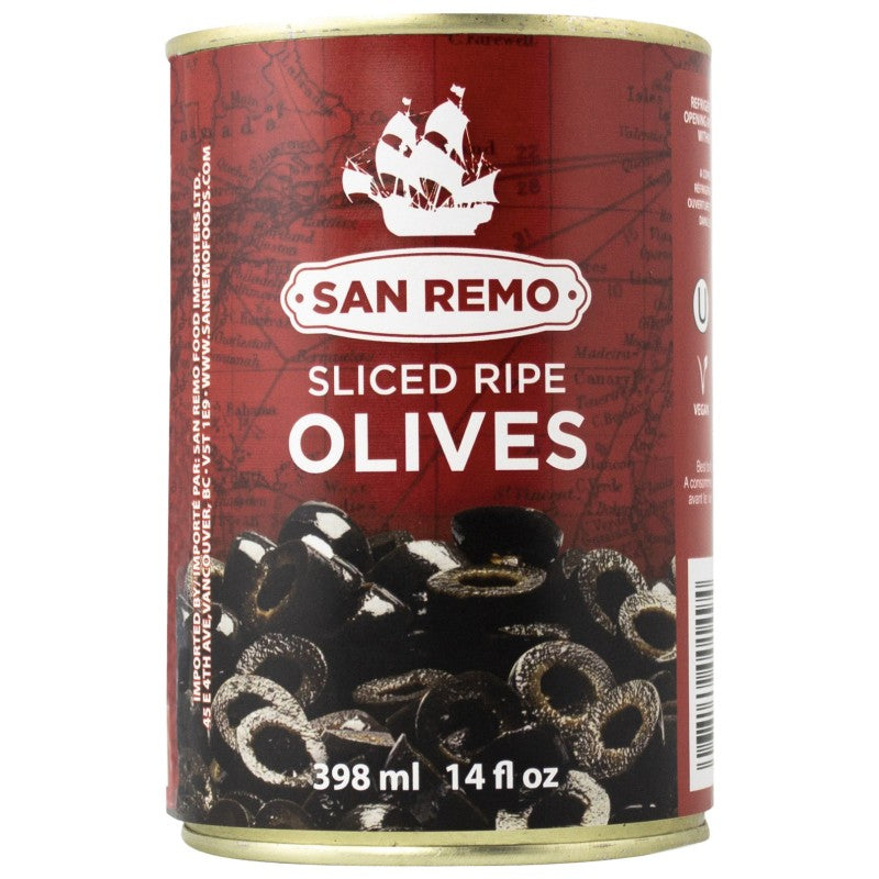 San Remo Black Sliced Ripe Olives - 398ml