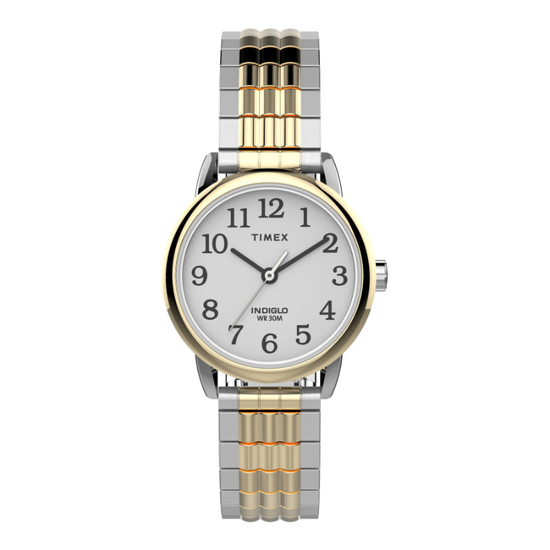 Timex Easy Reader Perfect Fit Wristwatch - Two-Tone/White - TW2V05900GP