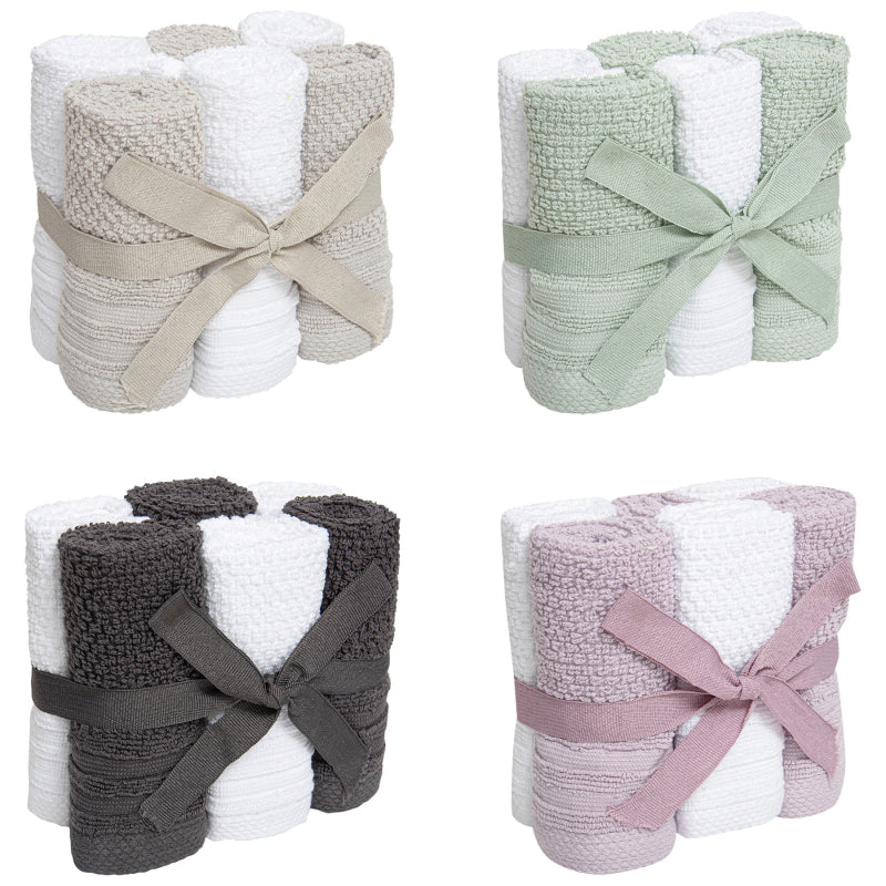 Boutique Washcloths Pack Of 6- Assorted