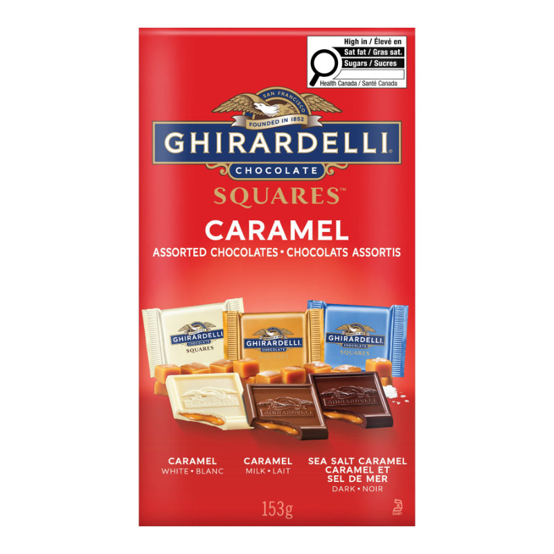 Ghirardelli Squares Assorted Chocolate - Caramel - 153g