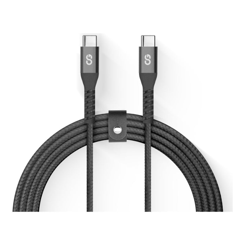 LOGiiX VIBRANCE Braid USB-C to USB-C Cable - Black - 1.2m