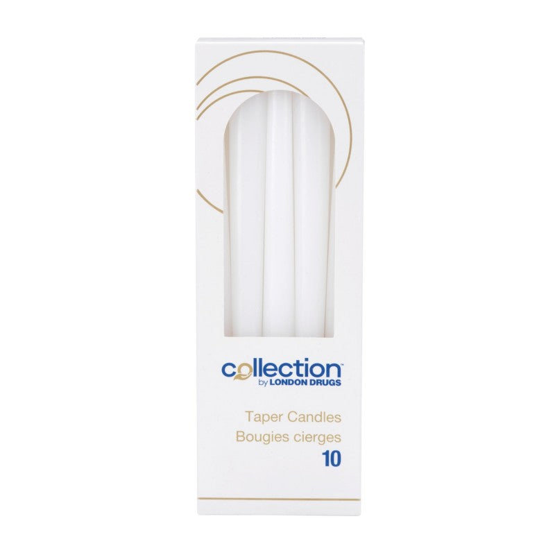 Collection by London Drugs Candles - Taper - White - 10's