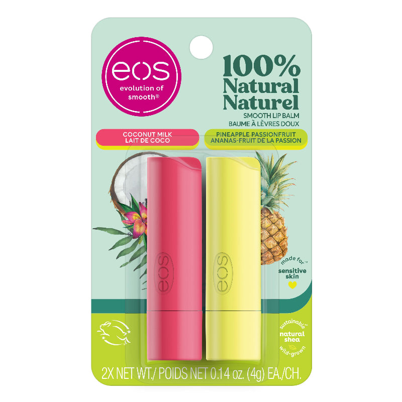 Eos Super Soft Shea Lip Balm - Pineapple Passion Fruit - 2 x 4g